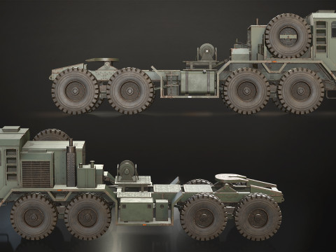 Heavy Military Truck V1 - Tractor Modèle 3D