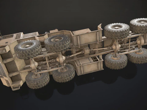 Heavy Military Truck V1 - Tractor 3D Model