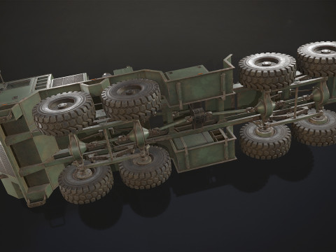 Heavy Military Truck V1 - Tractor Modèle 3D