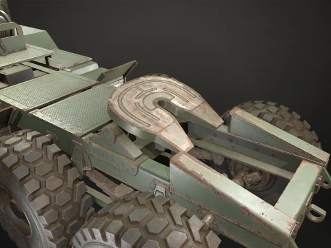 Heavy Military Truck V1 - Tractor 3D Model