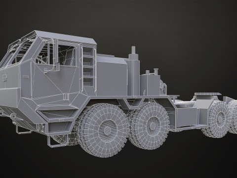 Heavy Military Truck V1 - Tractor Modèle 3D