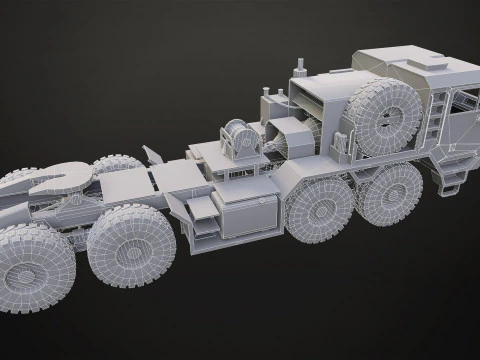 Heavy Military Truck V1 - Tractor 3D Model