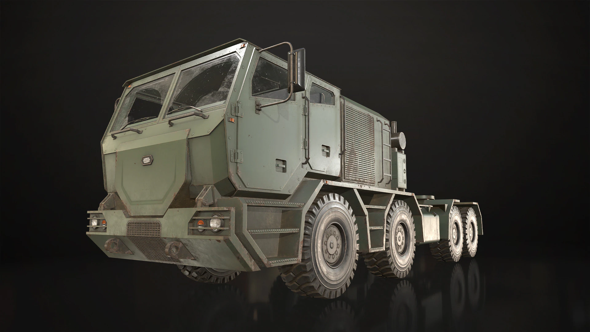 Heavy Military Truck V2 - Tractor 3D Model .c4d .max .obj .3ds .fbx .stl .blend 