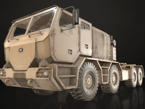 Heavy Military Truck V2 - Tractor 3D Model