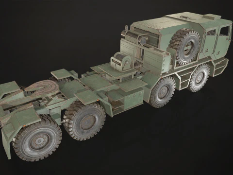 Heavy Military Truck V2 - Tractor 3D Model