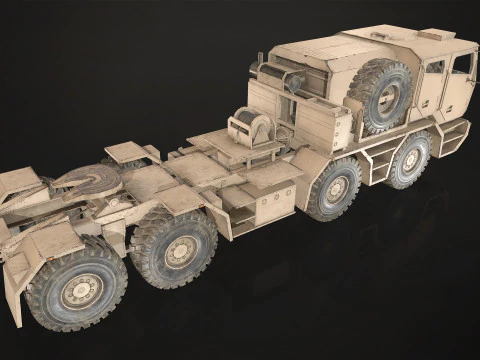 Heavy Military Truck V2 - Tractor 3D Model