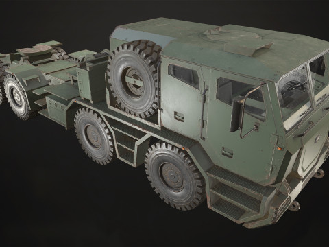 Heavy Military Truck V2 - Tractor 3D Модель