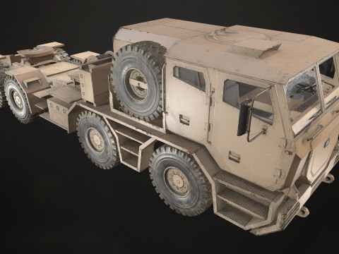 Heavy Military Truck V2 - Tractor 3D Модель