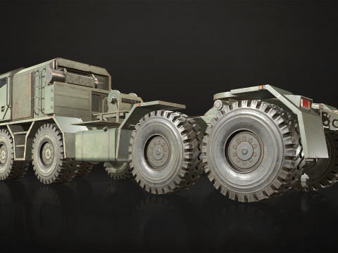 Heavy Military Truck V2 - Tractor 3D Модель