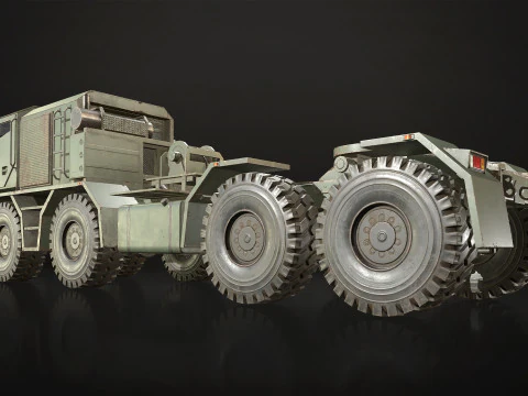 Heavy Military Truck V2 - Tractor 3D Model