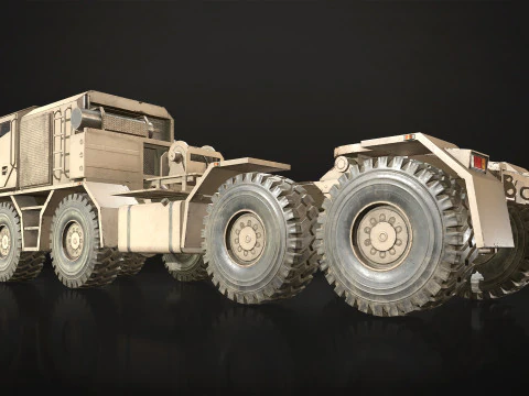 Heavy Military Truck V2 - Tractor 3D Model