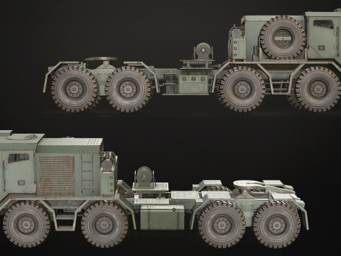 Heavy Military Truck V2 - Tractor 3D Модель