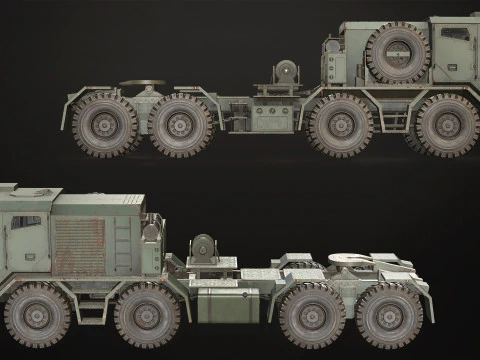 Heavy Military Truck V2 - Tractor 3D Model