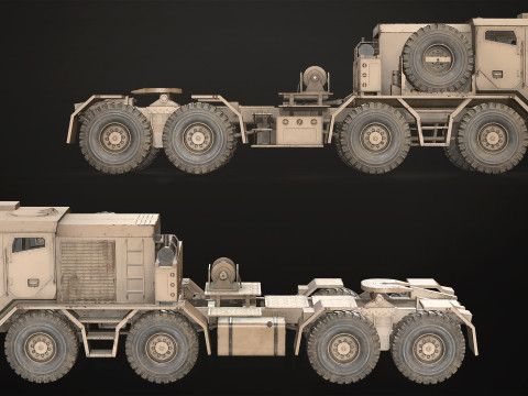 Heavy Military Truck V2 - Tractor 3D Модель