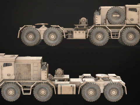 Heavy Military Truck V2 - Tractor 3D Model