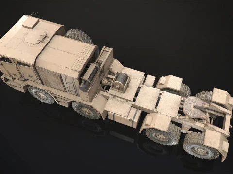 Heavy Military Truck V2 - Tractor 3D Model
