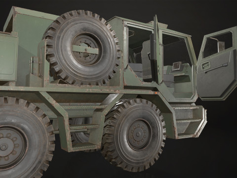 Heavy Military Truck V2 - Tractor 3D Модель