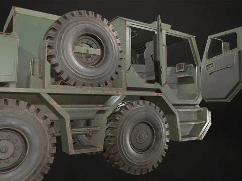 Heavy Military Truck V2 - Tractor 3D Model