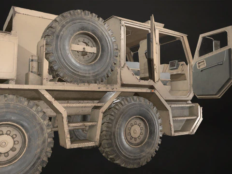 Heavy Military Truck V2 - Tractor 3D Model