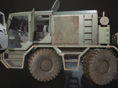Heavy Military Truck V2 - Tractor 3D Модель