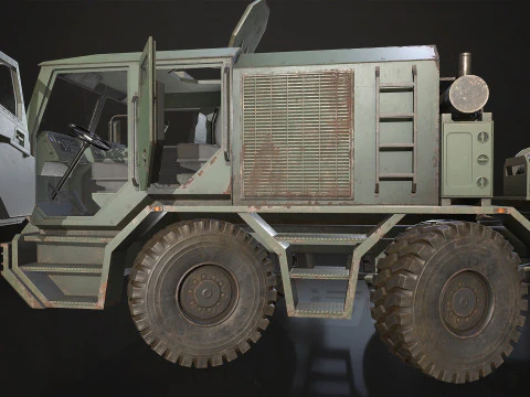 Heavy Military Truck V2 - Tractor 3D Model