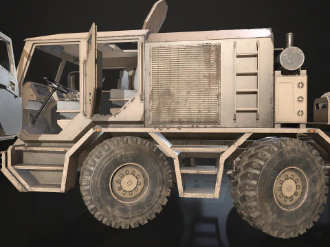 Heavy Military Truck V2 - Tractor 3D Model