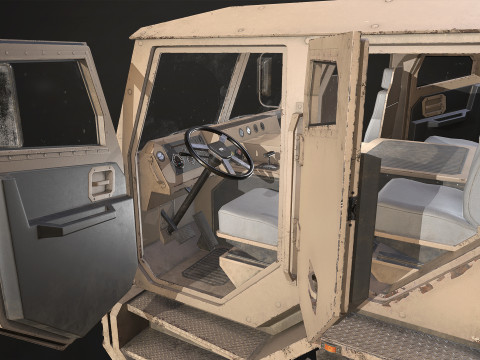 Heavy Military Truck V2 - Tractor 3D Модель