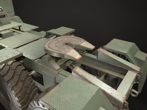 Heavy Military Truck V2 - Tractor 3D Модель