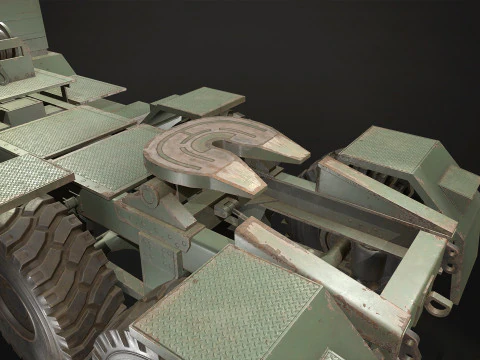 Heavy Military Truck V2 - Tractor 3D Model