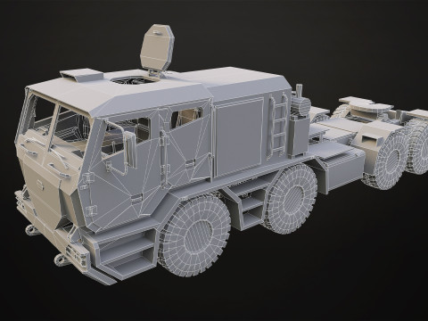 Heavy Military Truck V2 - Tractor 3D Модель