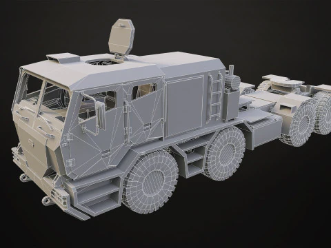 Heavy Military Truck V2 - Tractor 3D Model