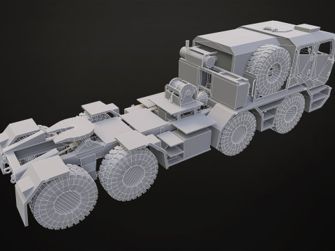 Heavy Military Truck V2 - Tractor 3D Модель