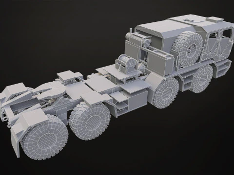 Heavy Military Truck V2 - Tractor 3D Model