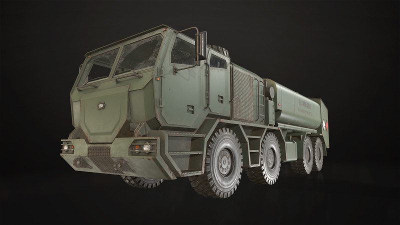 Heavy Military Truck V2 - Tanker Modelo 3D .c4d .max .obj .3ds .fbx .stl .blend