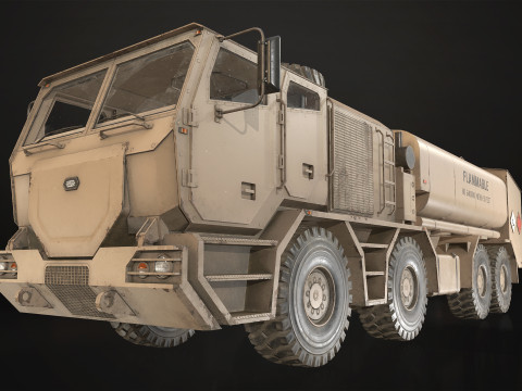 Heavy Military Truck V2 - Tanker Modelo 3D