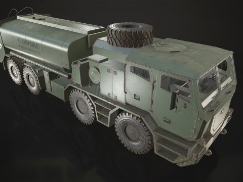Heavy Military Truck V2 - Tanker Modelo 3D