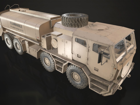 Heavy Military Truck V2 - Tanker Modelo 3D
