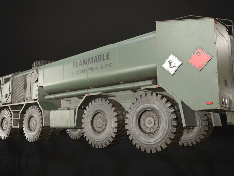 Heavy Military Truck V2 - Tanker Modelo 3D