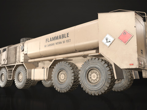Heavy Military Truck V2 - Tanker Modelo 3D