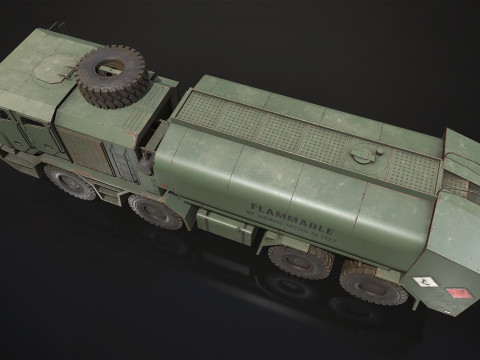 Heavy Military Truck V2 - Tanker Modelo 3D