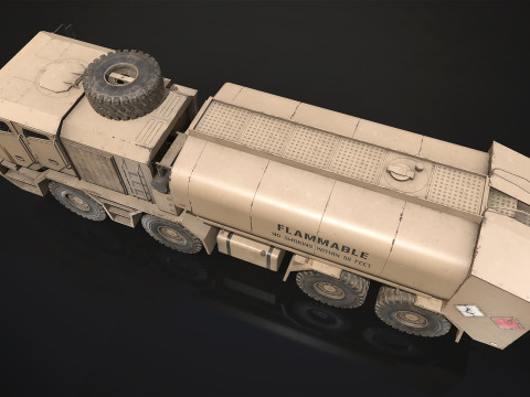 Heavy Military Truck V2 - Tanker Modelo 3D