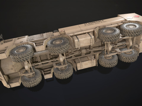 Heavy Military Truck V2 - Tanker Modelo 3D