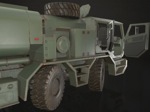 Heavy Military Truck V2 - Tanker Modelo 3D