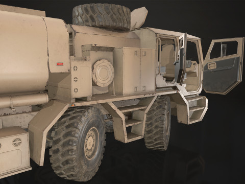 Heavy Military Truck V2 - Tanker Modelo 3D