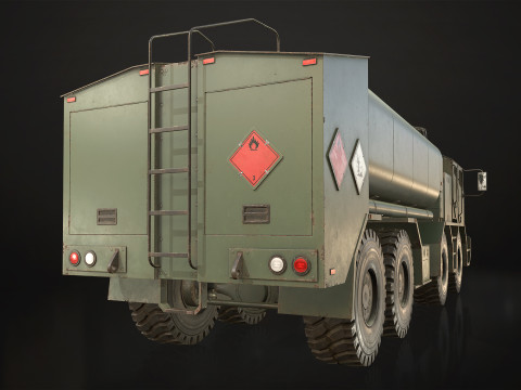 Heavy Military Truck V2 - Tanker Modelo 3D