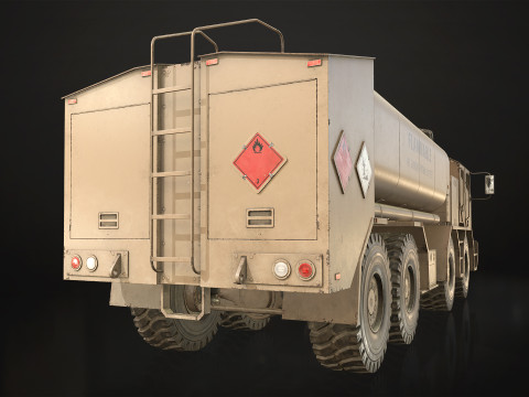 Heavy Military Truck V2 - Tanker Modelo 3D