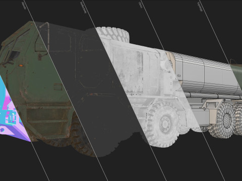 Heavy Military Truck V2 - Tanker Modelo 3D