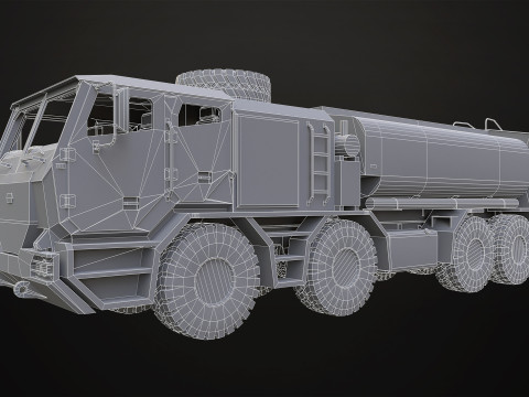Heavy Military Truck V2 - Tanker Modelo 3D