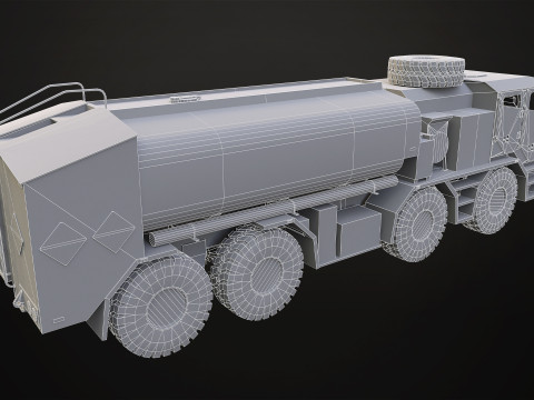 Heavy Military Truck V2 - Tanker Modelo 3D