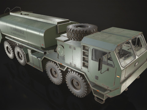 Heavy Military Truck V1 - Tanker Model 3D